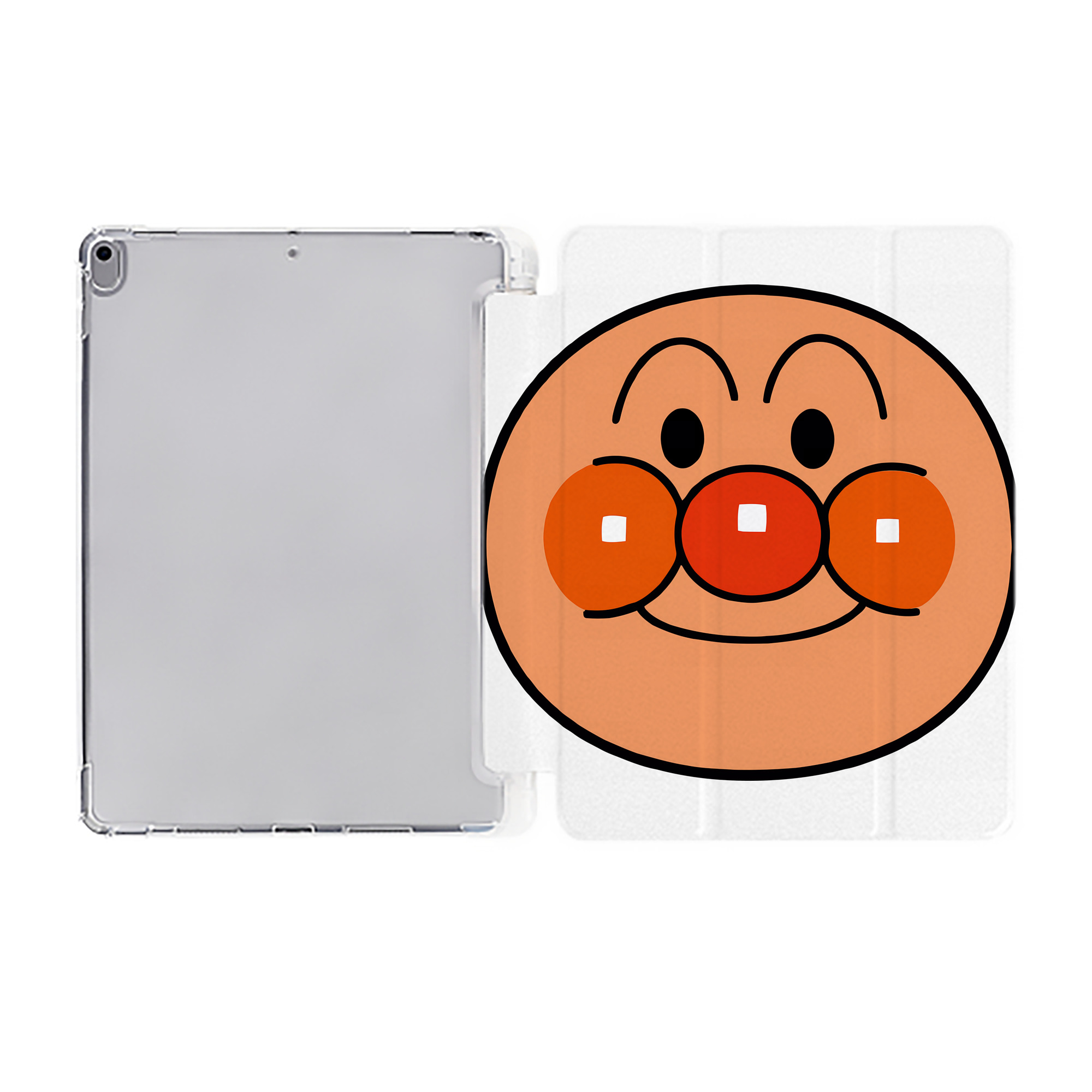 （画像用） アンパンマン Anpanman IPad ケース ペン収納付き 三つ折りスタンド PUレザー×シリコン 対応機種9.5/10.5/10.9インチ